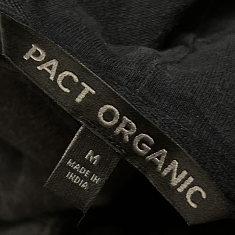 Pact Organic Full Zip Hoodie Sweatshirt Gray Black Women Medium‎ Athleisure Gym - Picture 3 of 5